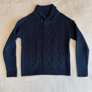 Men’s Navy Cowl Neck Sweater
